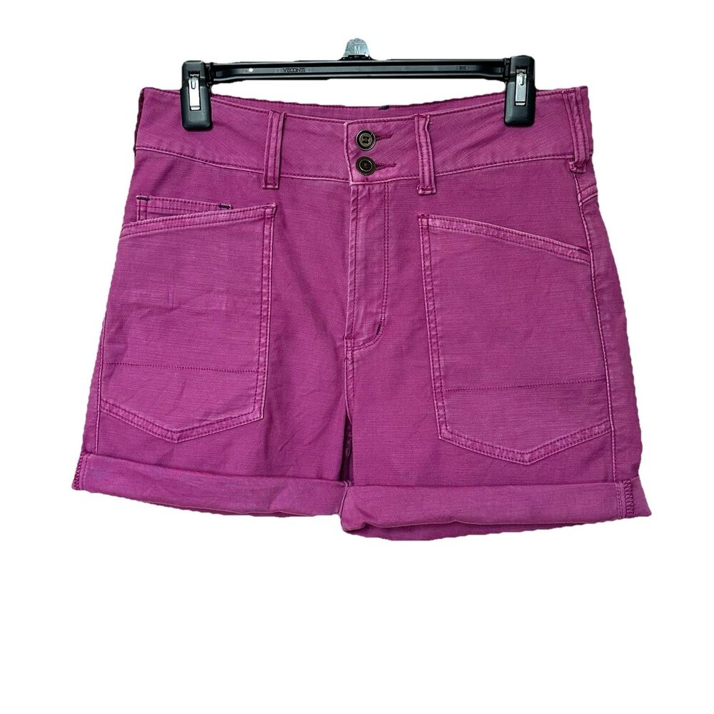 Pilcro The Wanderer Shorts 27 Anthropologie Raspberry Cuffed Preppy Summer